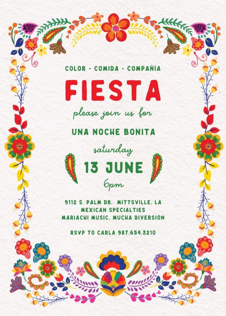 Color y luz - party invitation